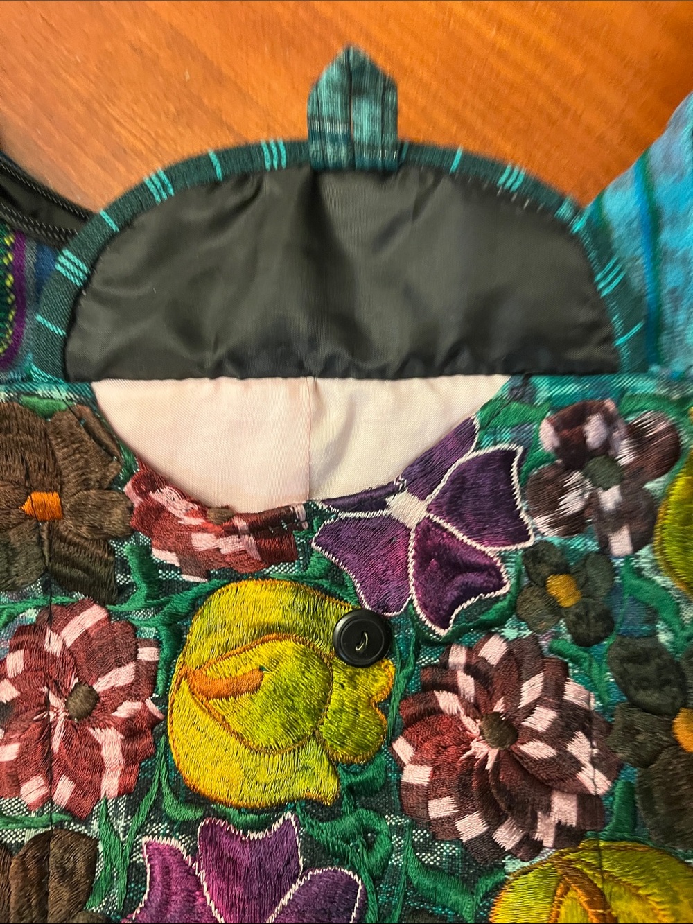 Mexican Hippie Boho Embroidered Tapestry Hobo Shoulder Bag NWOT - Picture 3 of 7